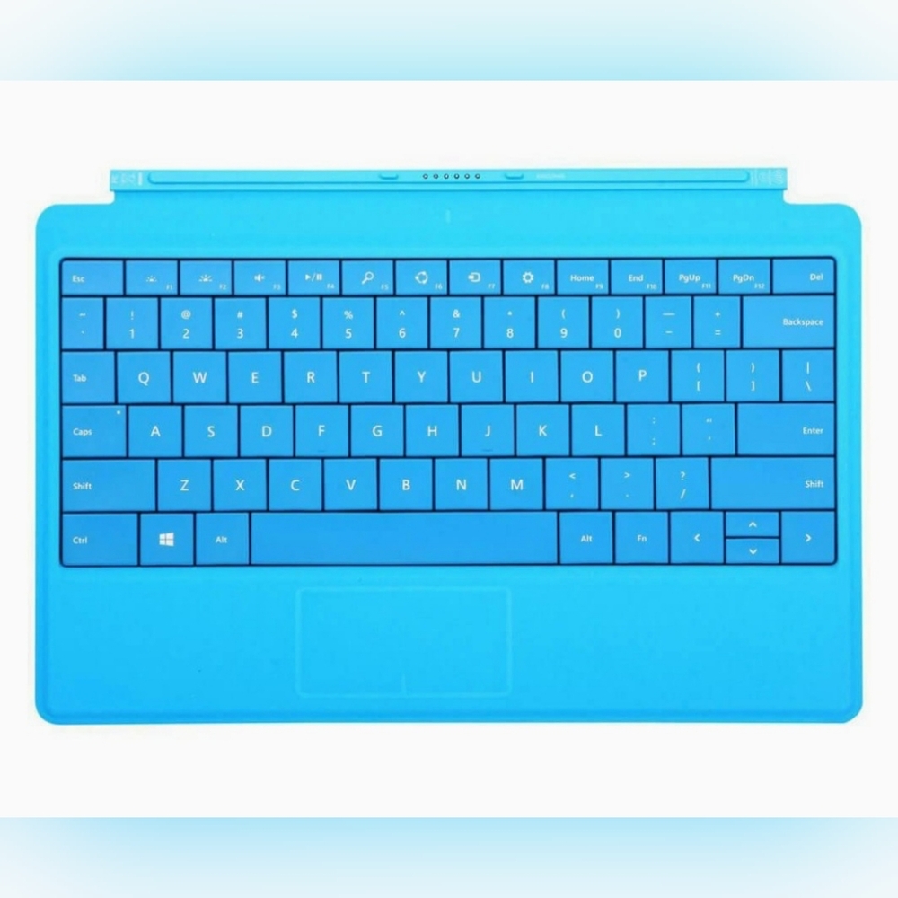 NIB Microsoft Surface Type Cover 2 With Backlighting (Cyan)